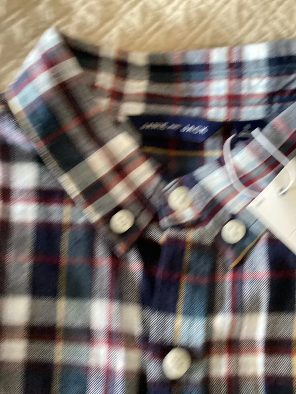 Janie and jacks nwt boys size 16 soft flannel burgundy and gray